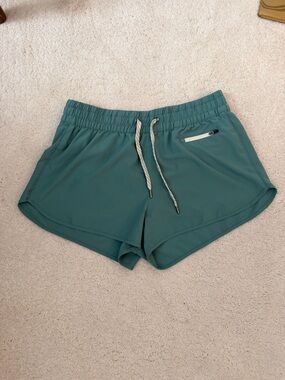 Vuori Teal Athletic Drawstring Shorts
